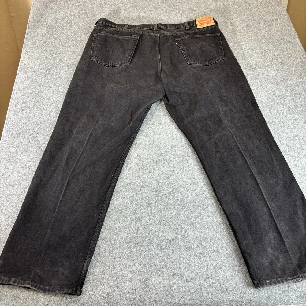 Levi's Jeans Men's 48x34 (44x33) Straight Leg‎ Black Denim Baggy Streetwear